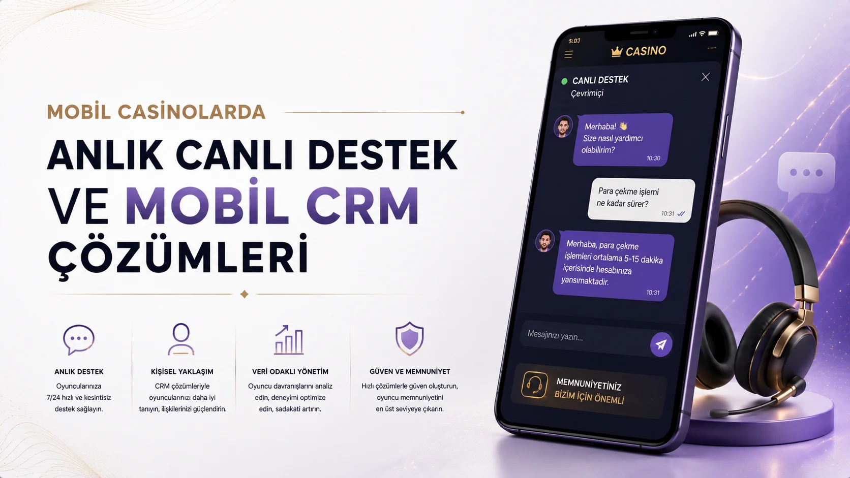 Mobil Casinolarda Anlık Canlı Destek ve Mobil CRM Çözümleri